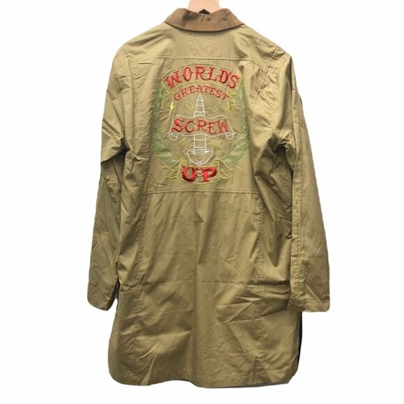 New UNIF World's Greatest Screw Up Trench Coat - M - Picture 1 of 9